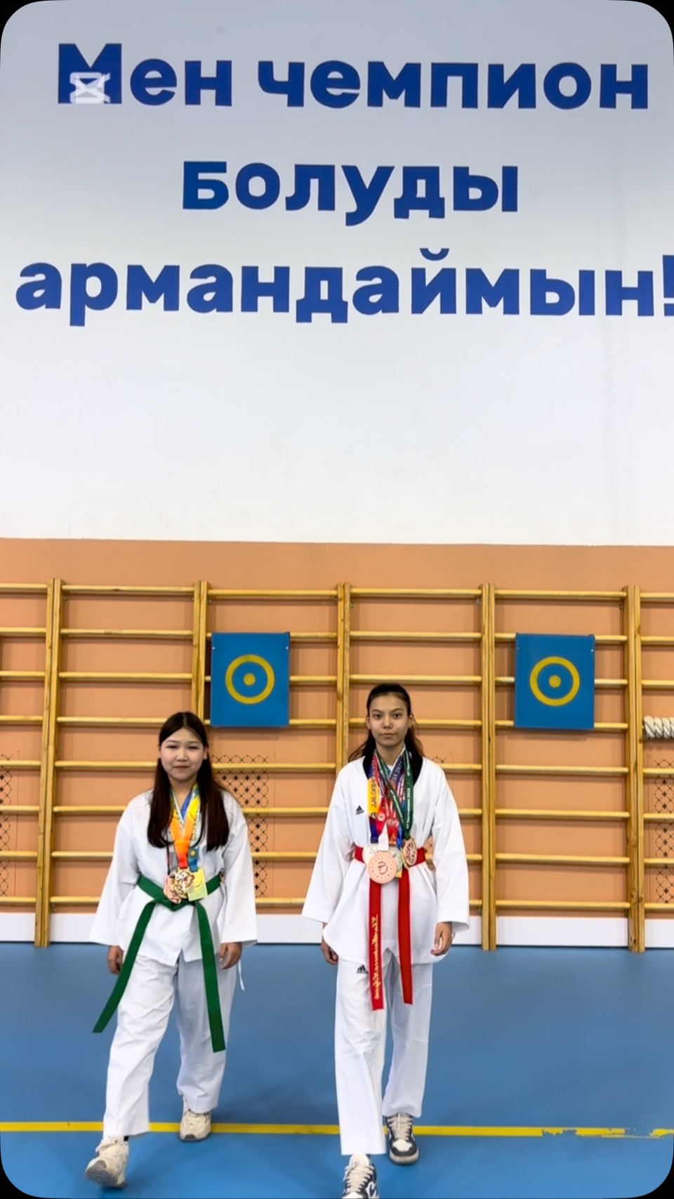 🥋ҚЫРАНДАЙ ҚАНАТ ҚАҚҚАН ЖЕҢІСТЕР: АЙКҮМІС ПЕН ЕРКЕНАЗДЫҢ ТАЭКВОНДОДАН ШЫҢҒА ШЫҚҚАН…
